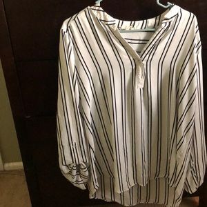 Black and white blouse